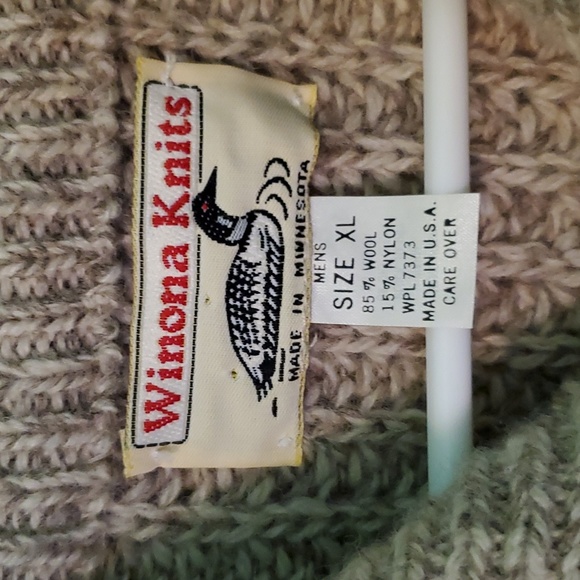 Vintage 70s 80s Winona Knits Zip up Wool Sweater - Picture 3 of 12